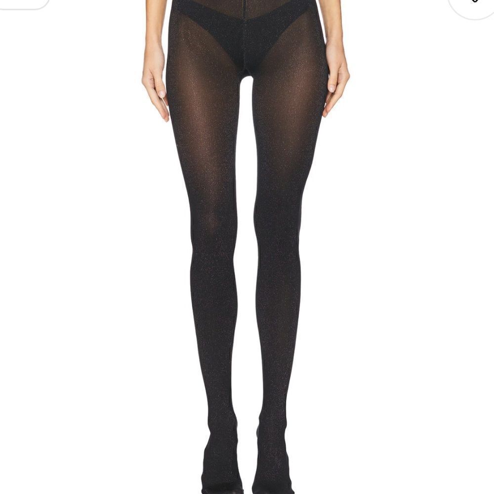 NWT Wolford Stardust Tights in Black Pewter